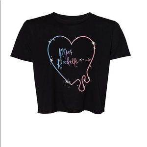 PIPER ROCKELLE DRIPPY HEART CROP BLACK